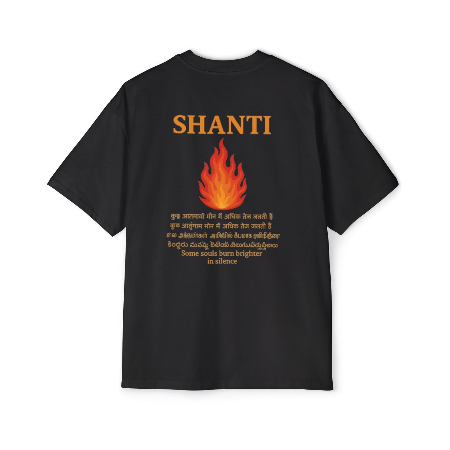 Spiritual Oversized Tee with 'Shanti' Design, Yoga Apparel, Meditation Shirt, Mindfulness Fashion, Gift for Wellness Lovers