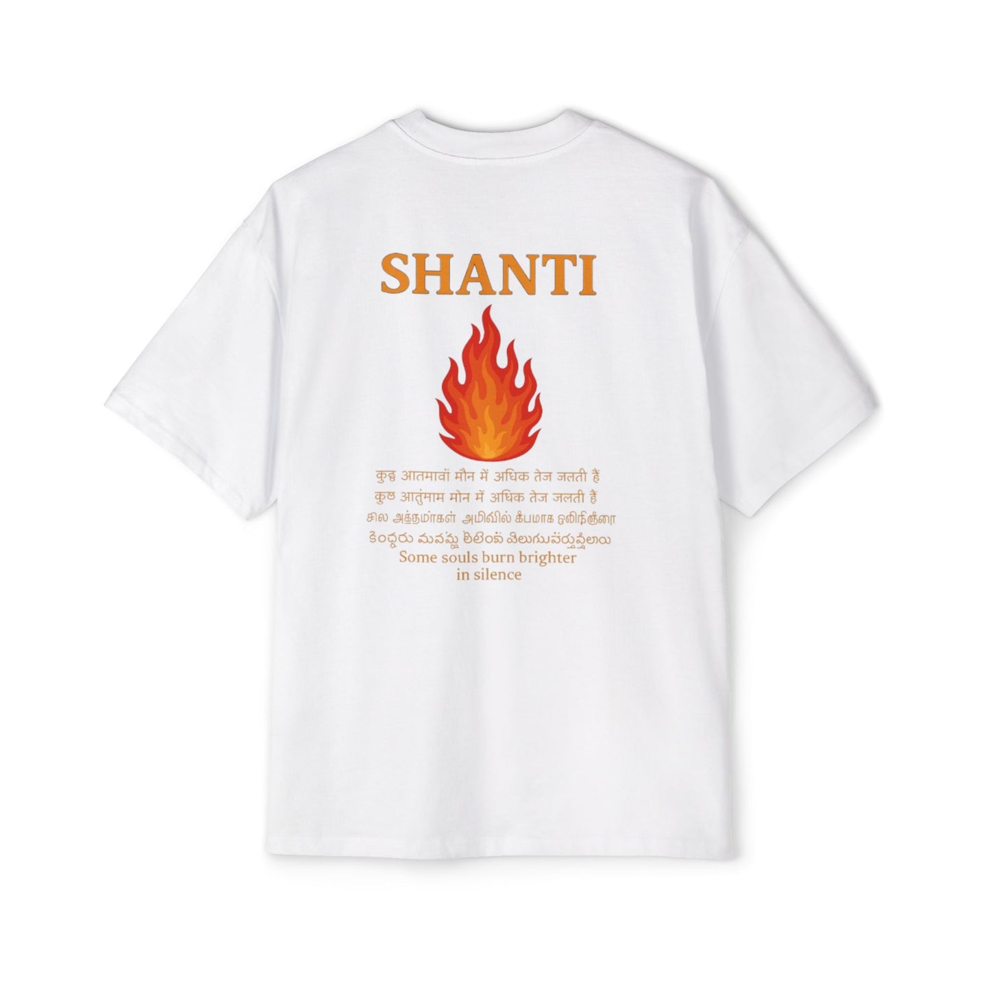 Spiritual Oversized Tee with 'Shanti' Design, Yoga Apparel, Meditation Shirt, Mindfulness Fashion, Gift for Wellness Lovers