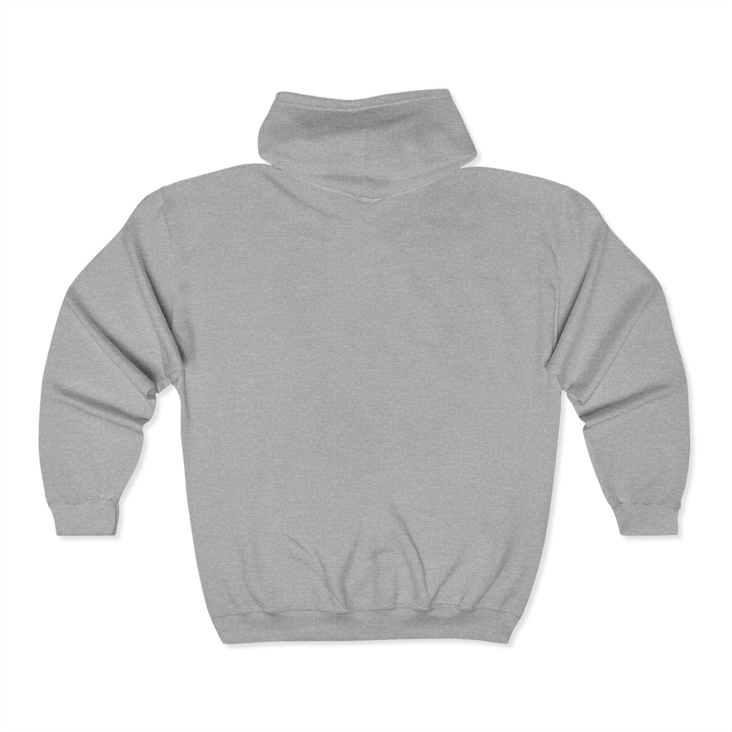Cozy Unisex Full Zip Hoodie - Shanti Design for Relaxation, Gift for Him/Her, Casual Wear, Spirituality, Yoga