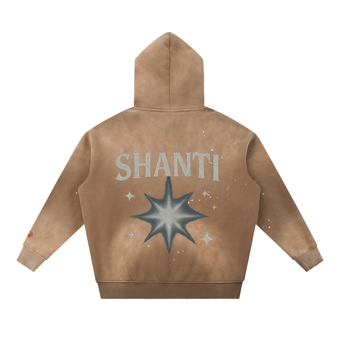 Vintage Washed Frayed Fleece Hoodie