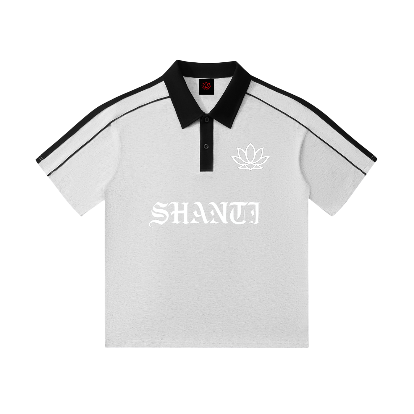 Contrast Collar Short-Sleeve Polo Shirt