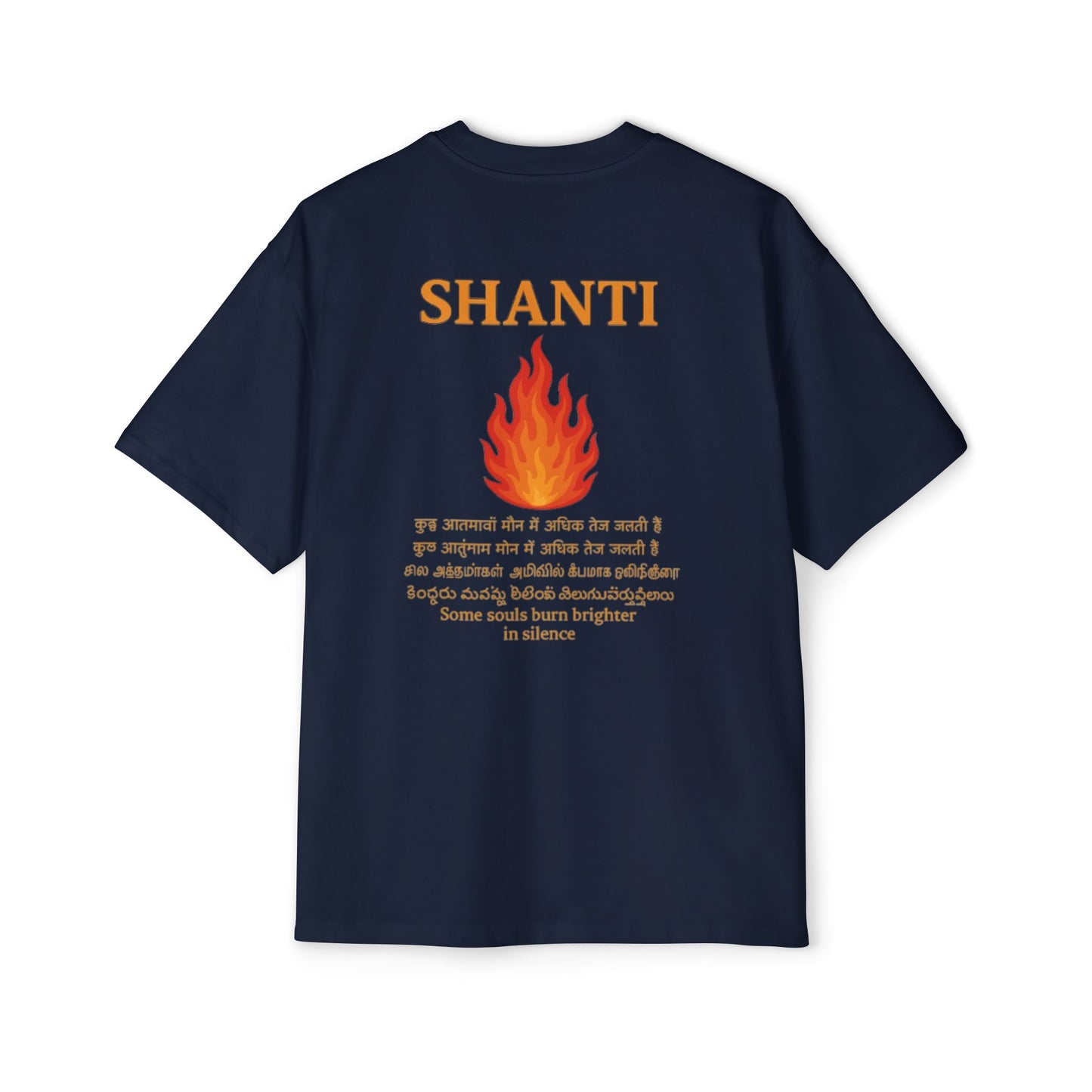Spiritual Oversized Tee with 'Shanti' Design, Yoga Apparel, Meditation Shirt, Mindfulness Fashion, Gift for Wellness Lovers