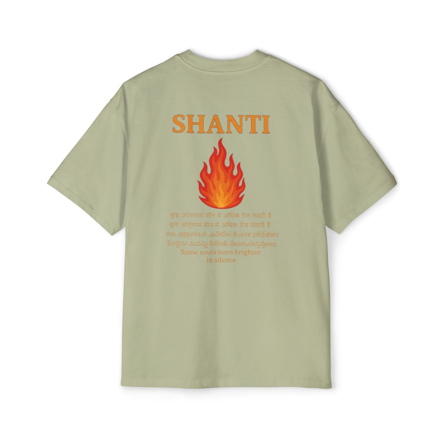 Spiritual Oversized Tee with 'Shanti' Design, Yoga Apparel, Meditation Shirt, Mindfulness Fashion, Gift for Wellness Lovers