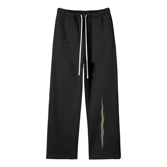 Unisex Solid Color Fleece Straight Leg Pants