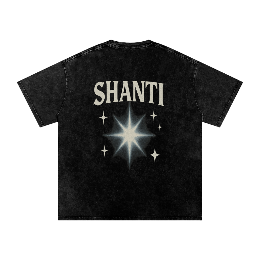 Snow Washed Oversized Cotton T-Shirt
