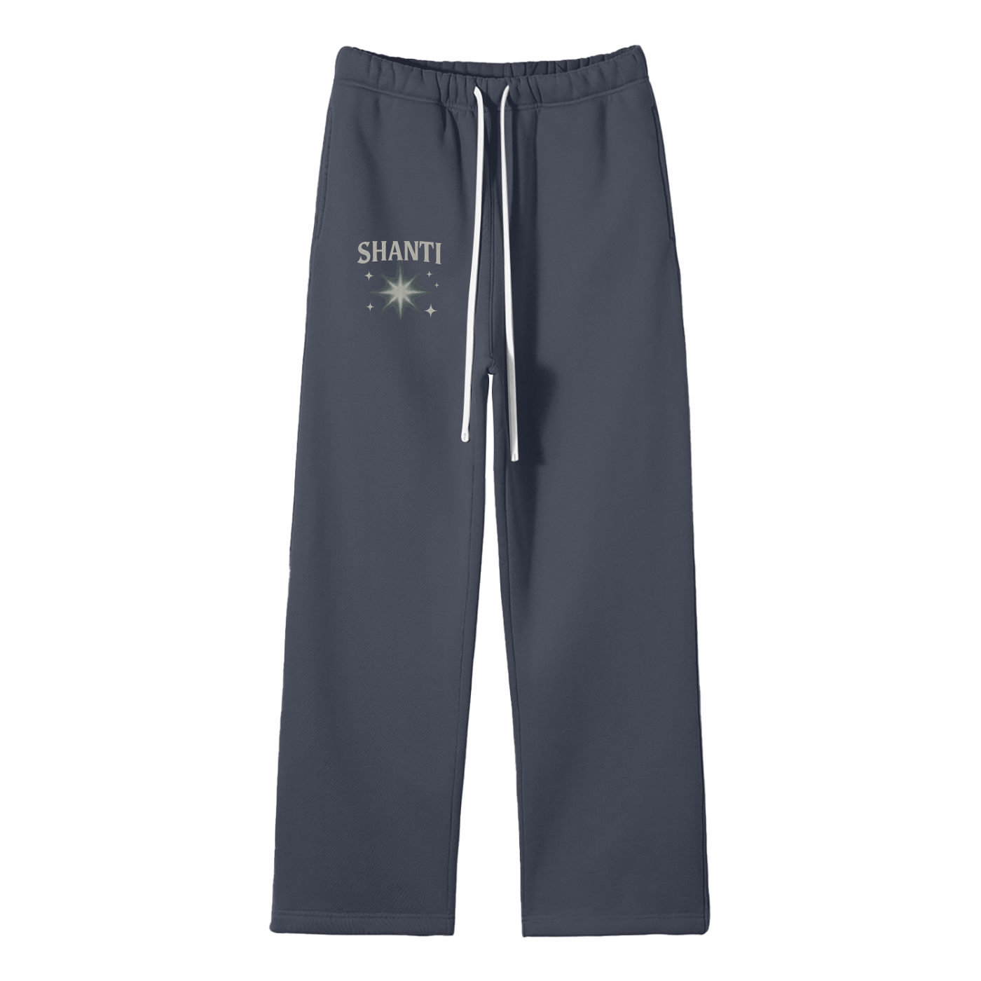 Unisex Solid Color Fleece Straight Leg Pants