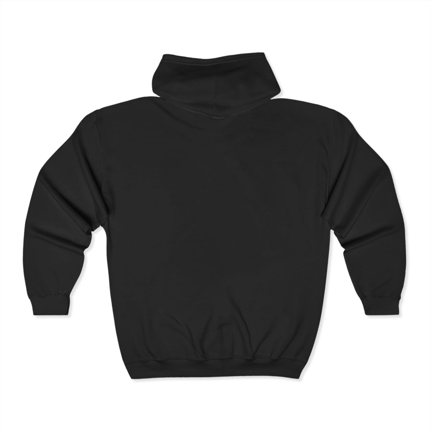 Cozy Unisex Full Zip Hoodie - Shanti Design for Relaxation, Gift for Him/Her, Casual Wear, Spirituality, Yoga