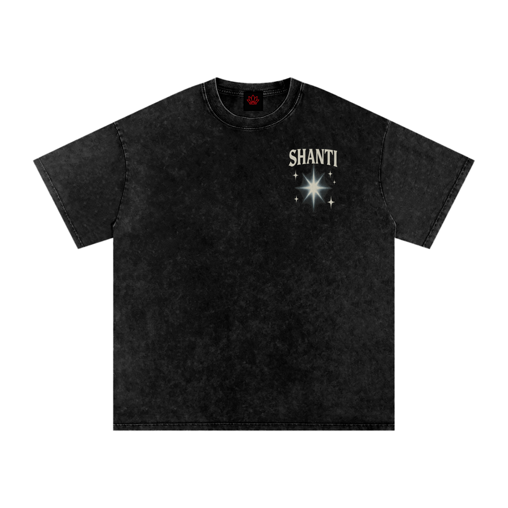Snow Washed Oversized Cotton T-Shirt