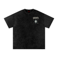 Snow Washed Oversized Cotton T-Shirt