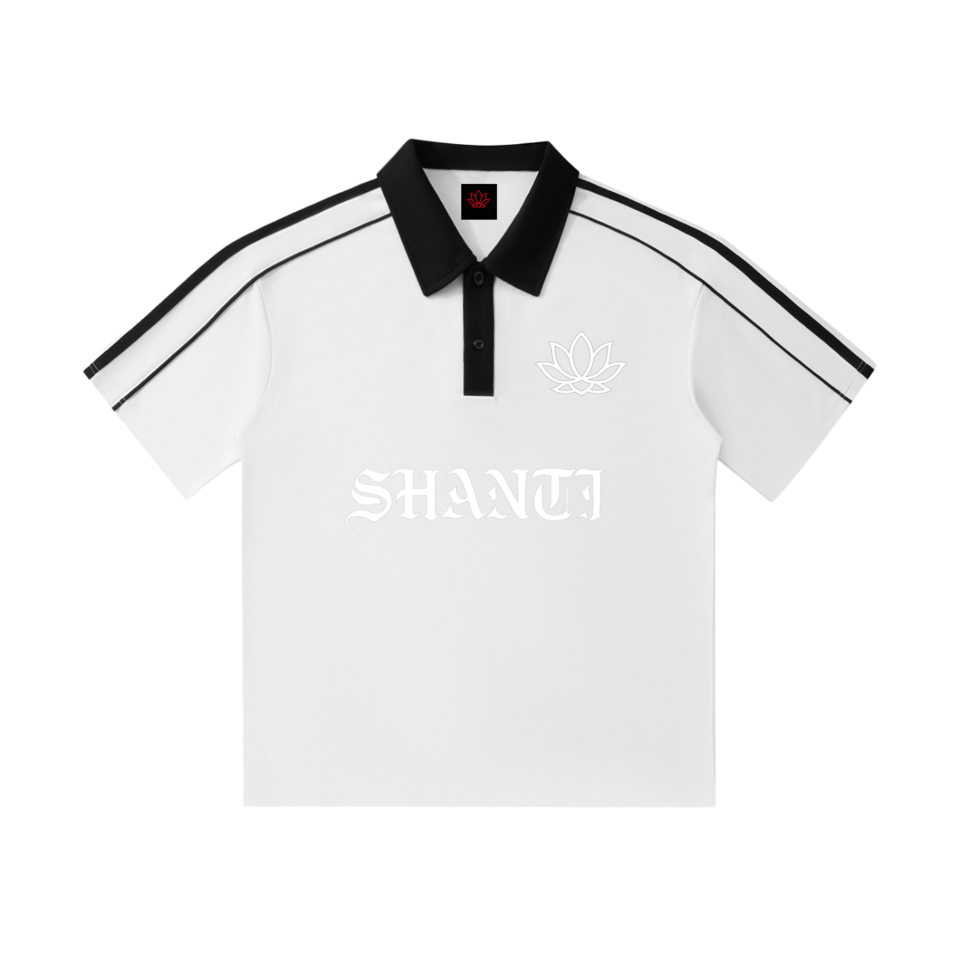 Contrast Collar Short-Sleeve Polo Shirt