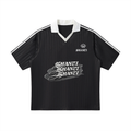 Contrast Collar Striped Soccer Jersey