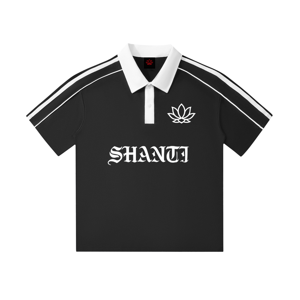Contrast Collar Short-Sleeve Polo Shirt