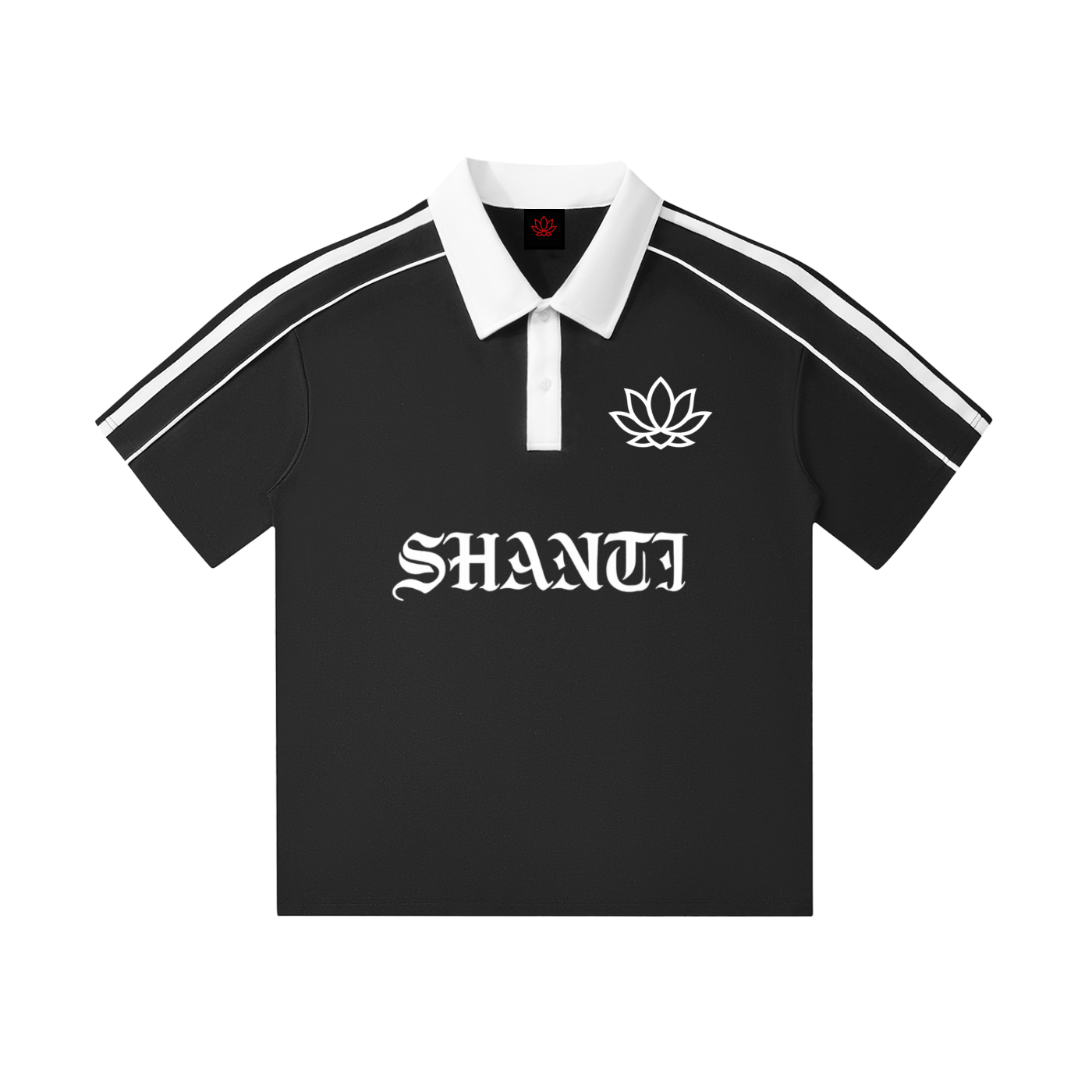 Contrast Collar Short-Sleeve Polo Shirt