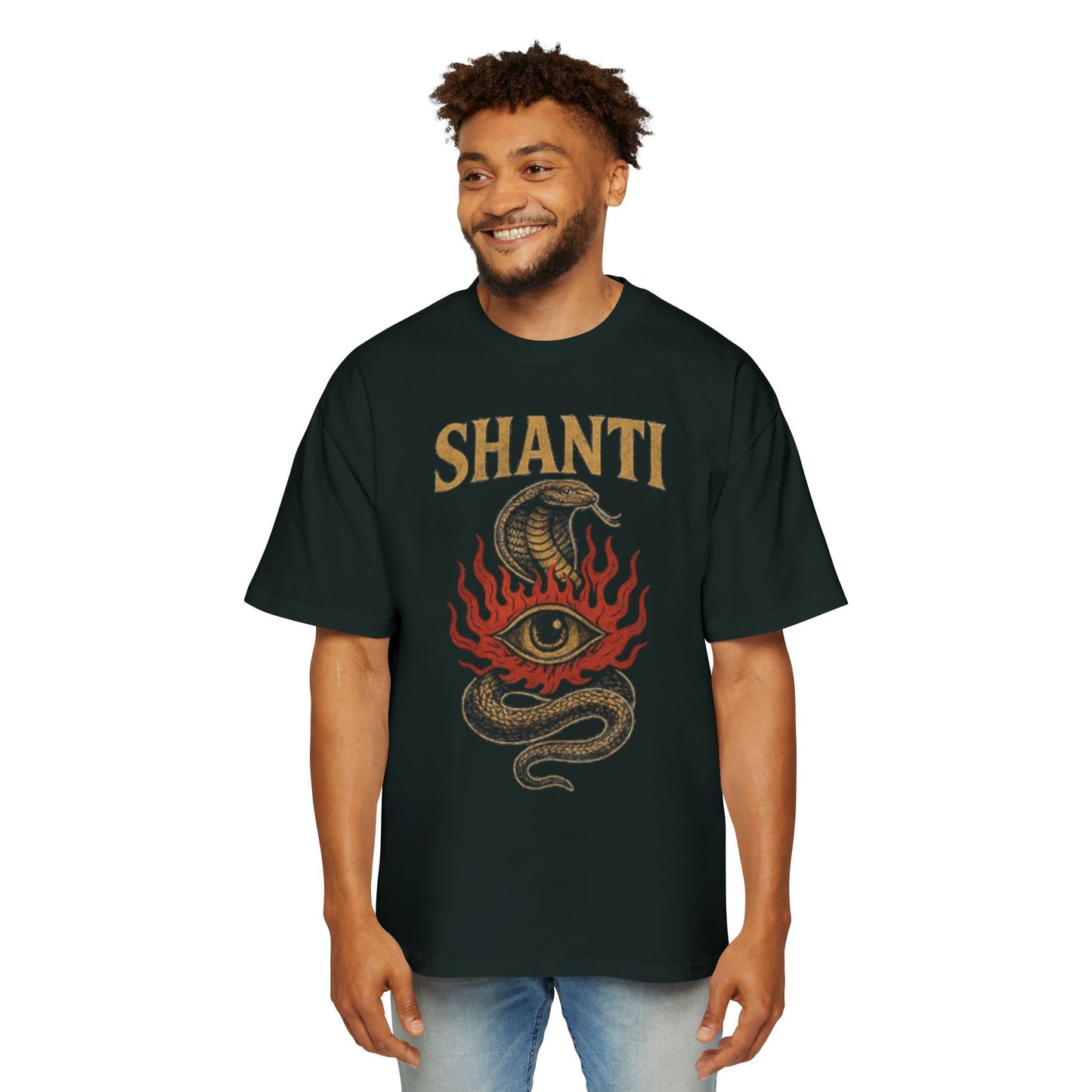 Snake Oversized Tee - Unique Serpent Design