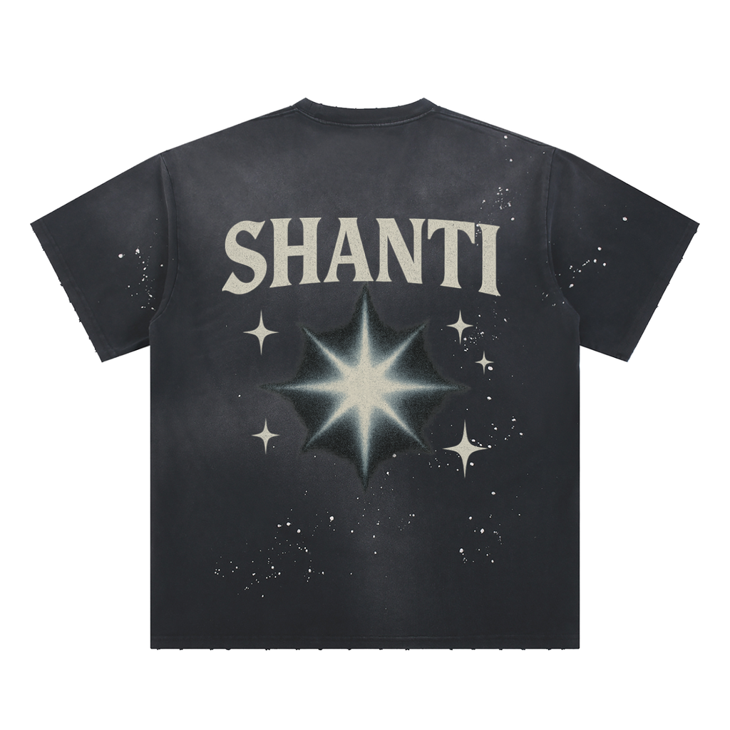 Hand-Frayed Sunfade Paint Splatter T-Shirt