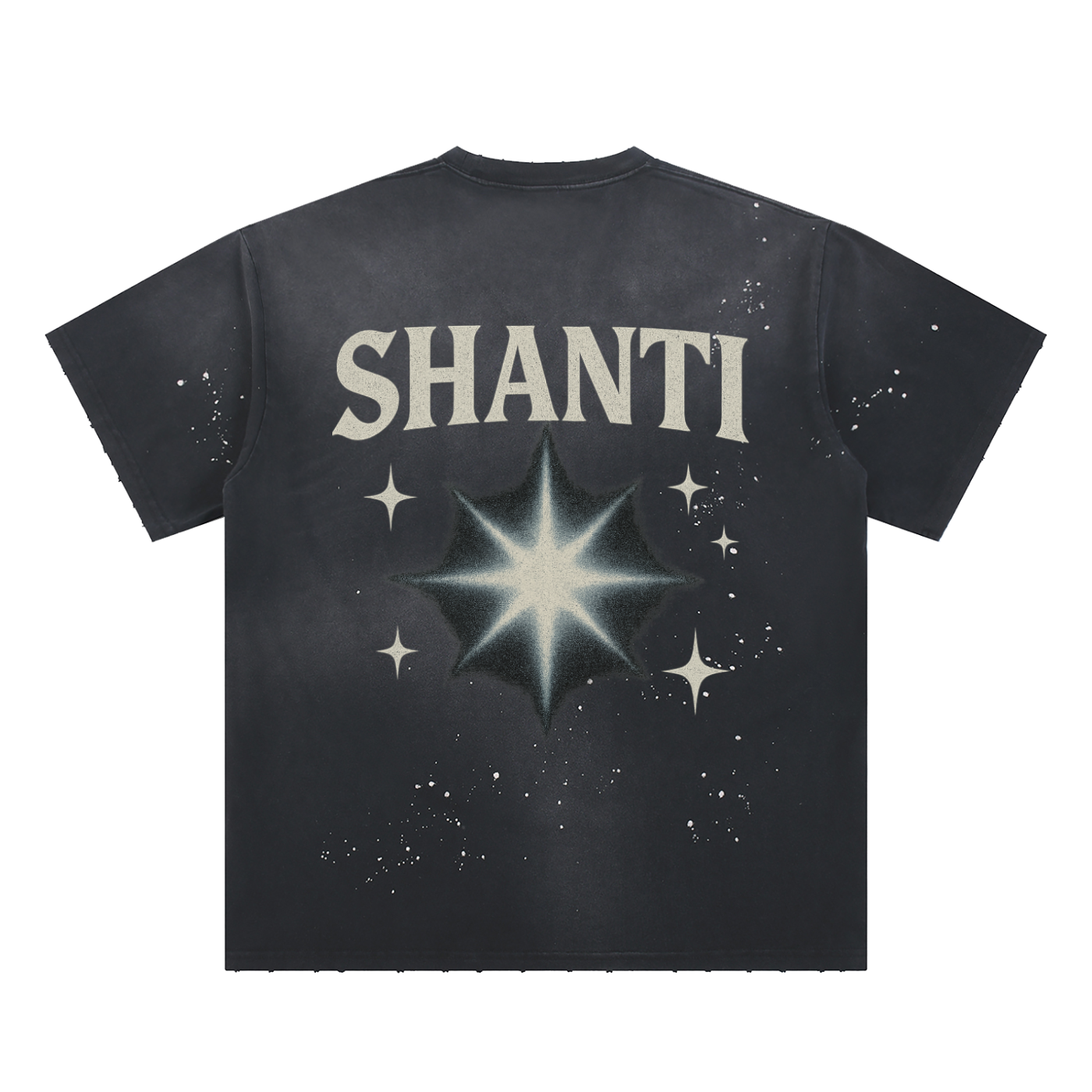 Hand-Frayed Sunfade Paint Splatter T-Shirt