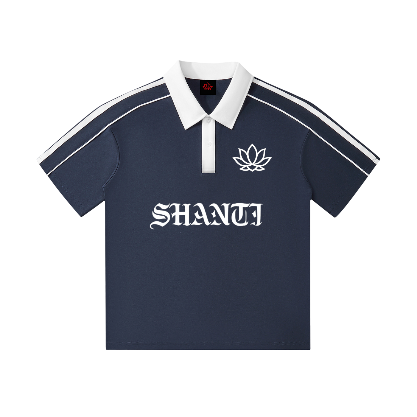 Contrast Collar Short-Sleeve Polo Shirt