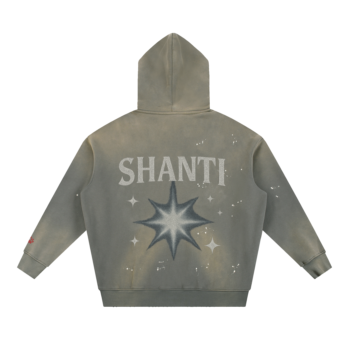 Vintage Washed Frayed Fleece Hoodie