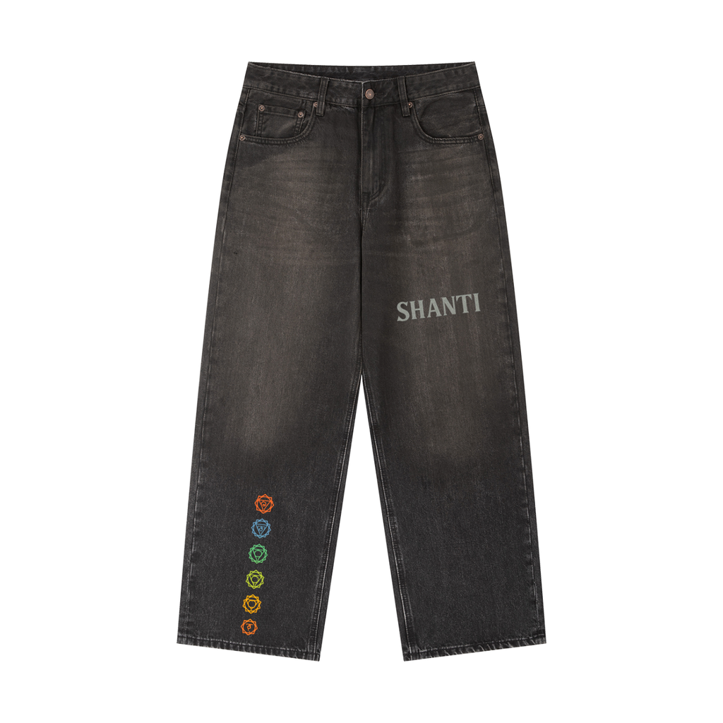Vintage Wash Heavyweight Denim Jeans