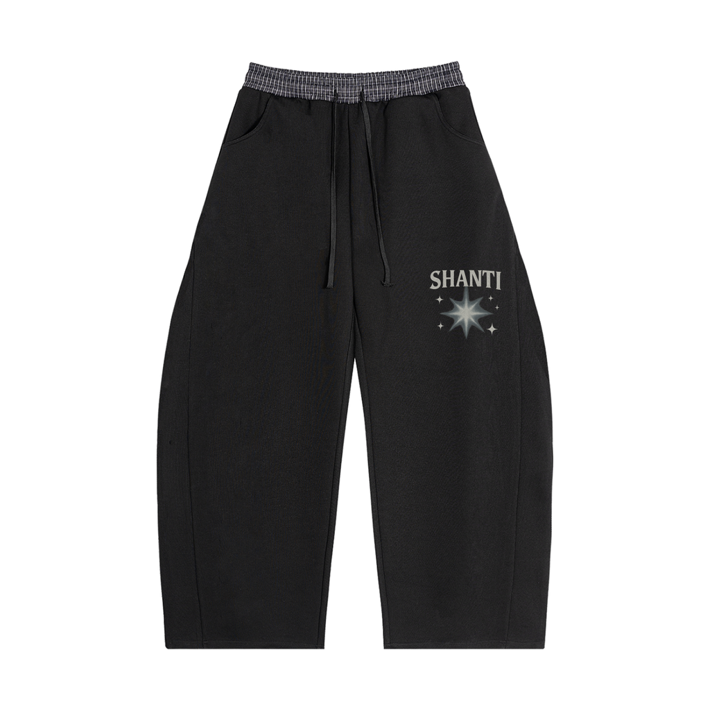 Plaid Waistband Barrel Sweatpants
