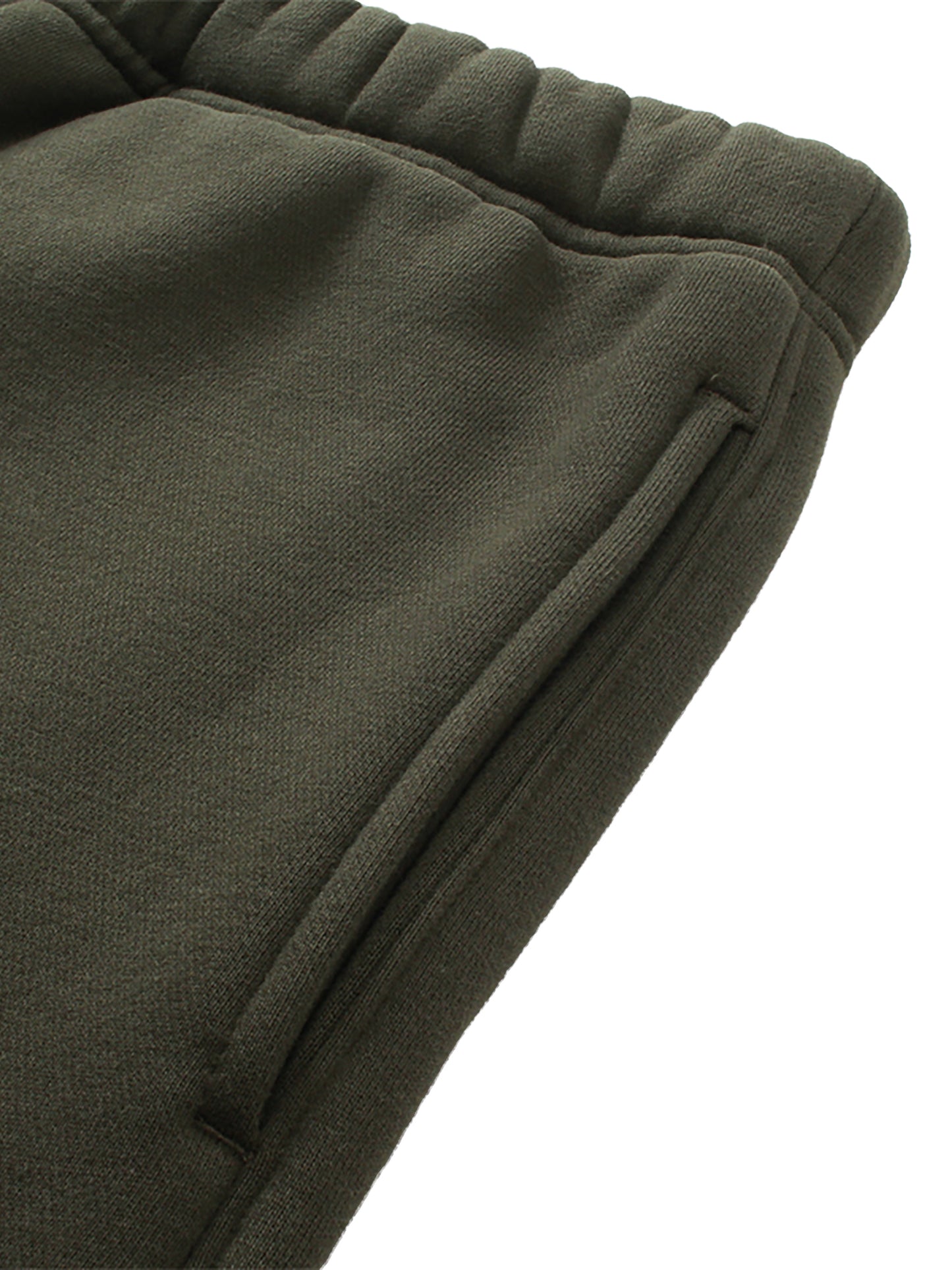Unisex Solid Color Fleece Straight Leg Pants